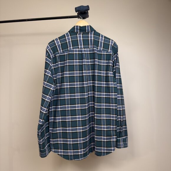 GAP Green/Yellow/Black/White Plaid Button-Up Shirt (Large) - Picture 2 of 4
